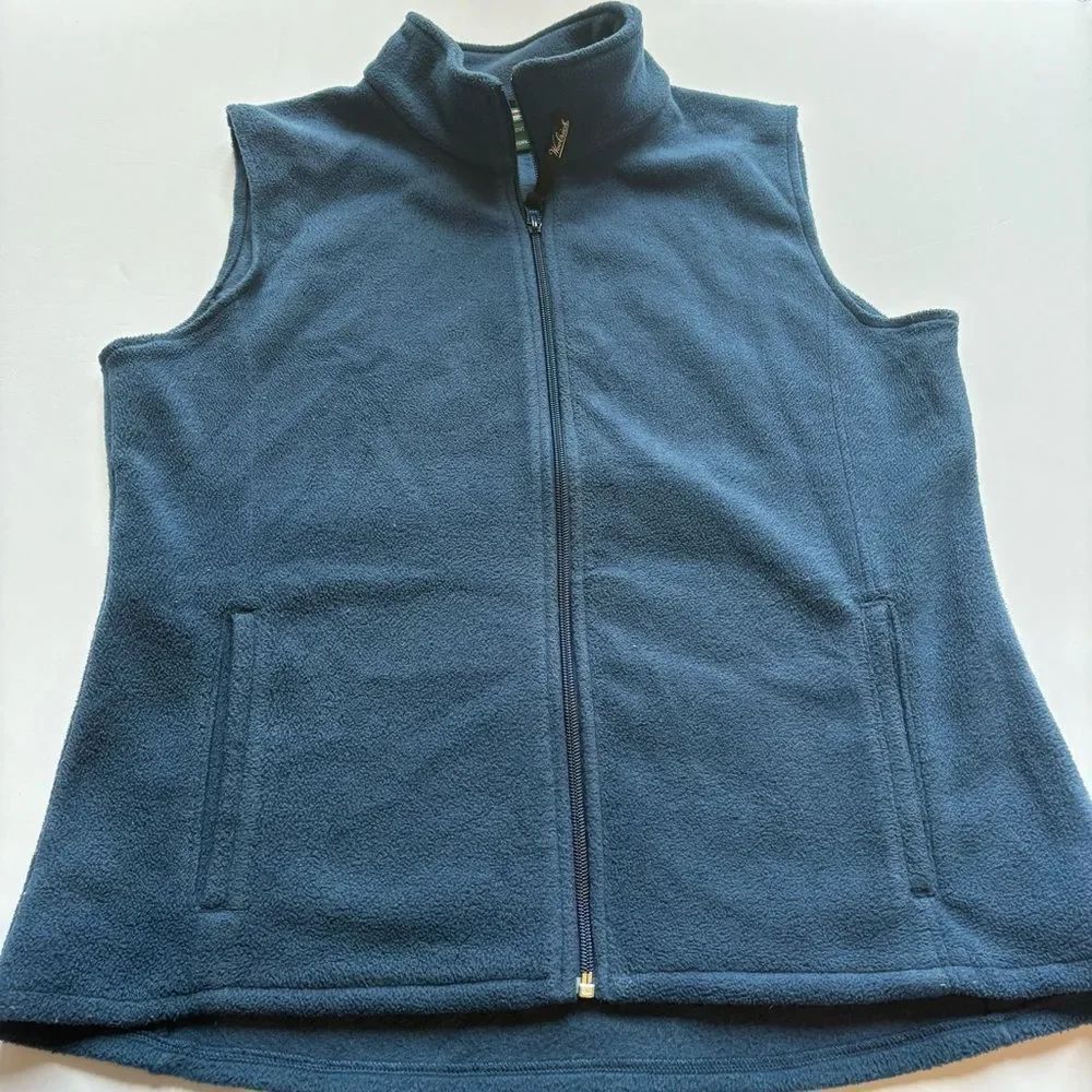 Woolrich Women's Blue Fleece Zip-Up Vest Size Large